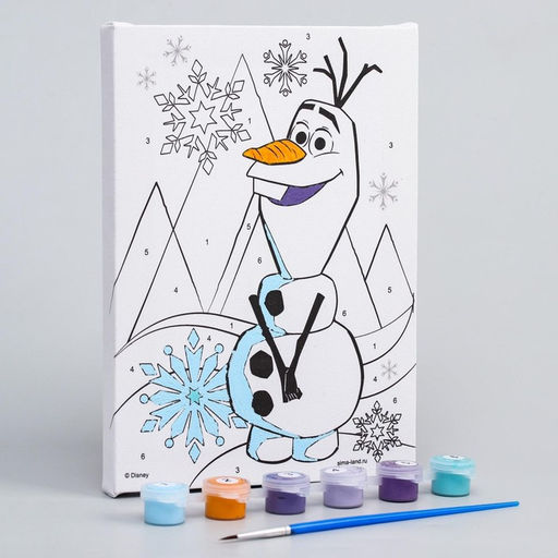 Картина по номерам, 21 х 15 см Олаф, Холодное сердце - Disney фото 7