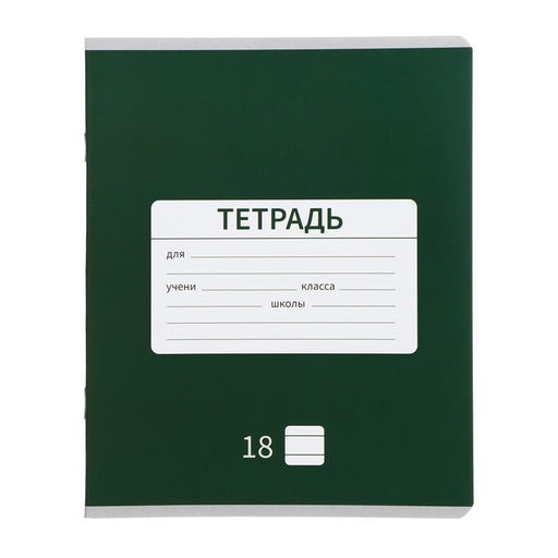 Комплект тетрадей из 10 штук, 18 листов в линию Однотонная Новая Школьная, обложка мелованная бумага, ВД-лак, блок офсет - Calligrata фото 4