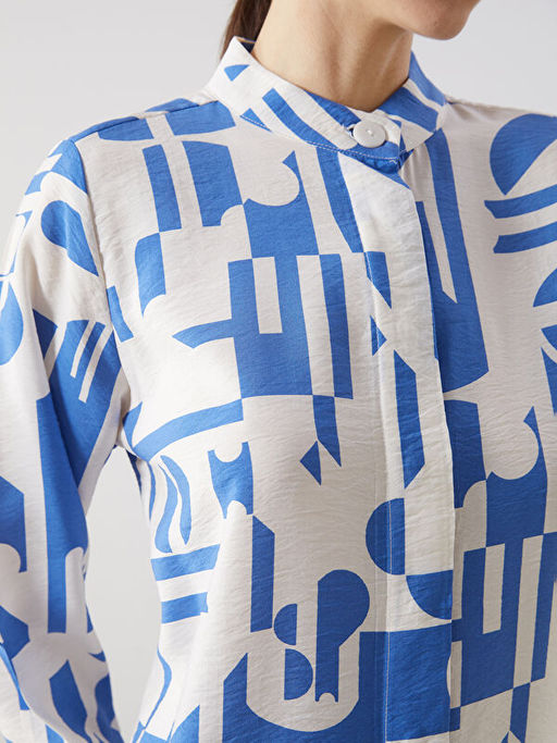 Hakim Yaka Desenli Kad?n G?mlek Tunik