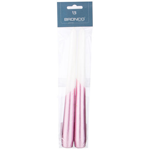 НАБОР СВЕЧЕЙ BRONCO ПРЯМЫЕ ЛАВАНДОВЫЕ 2ШТ. 23СМ  фото 2