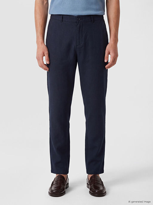 Regular Fit %100 Keten Erkek Pantolon