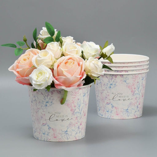 Цена за 5 шт. Стакан для цветов All you need is love, 1500 мл