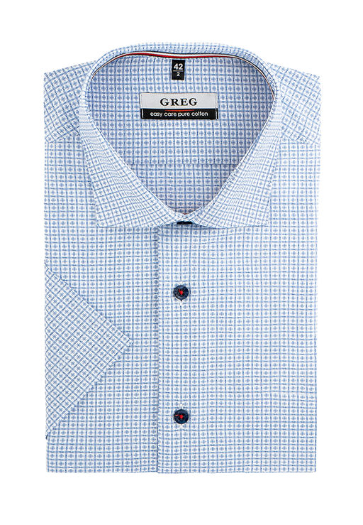 Сорочка мужская короткий рукав GREG 125/101/3314/Z/1p  фото 2