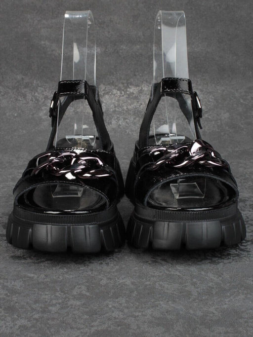 08-PEY144-5 BLACK Босоножки женские (натуральная кожа)