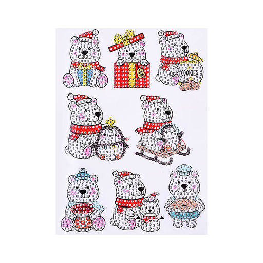 Мозаика алмазная "Северные мишки" в  коробке