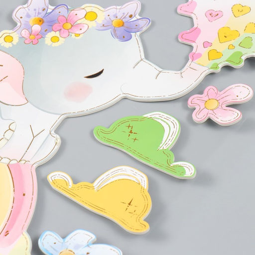 Наклейка интерьерная Слоник на радуге, EVA, 41?31.5 см