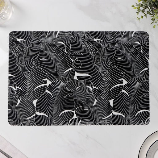 Набор салфеток сервировочных Мираж, 4 шт, 3045 см, цвет чёрный - Simaland фото 4