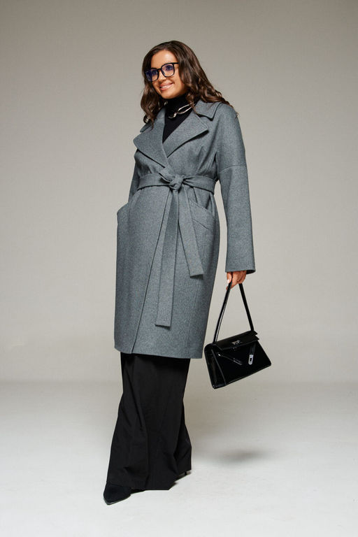 Пальто Beautiful Free 7024-Р графитовый