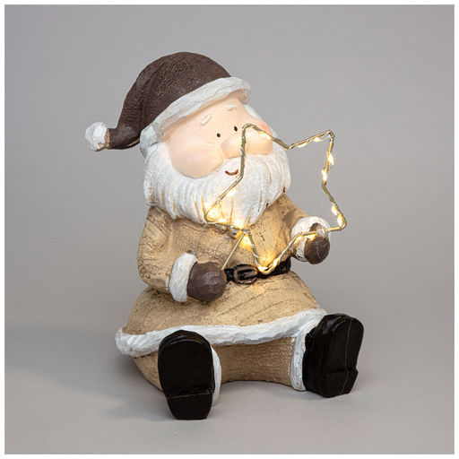 ФИГУРКА ДЕД МОРОЗ С LED-ПОДСВЕТКОЙ 15,5*16,5*21,3 СМ - Lefard фото 3