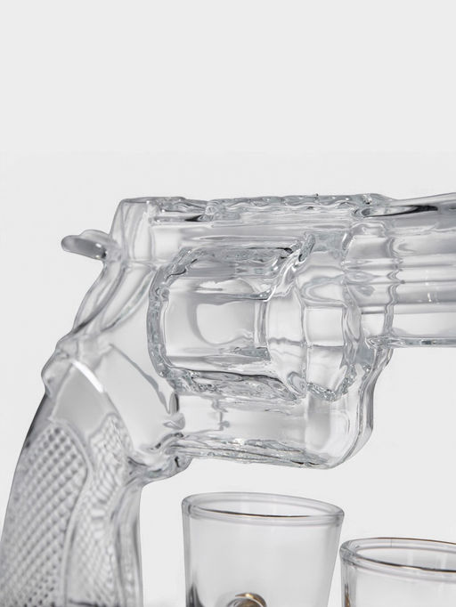 Мини-Бар Револьвер, 250 мл, 2 стопки, на подставке, стекло, дерево