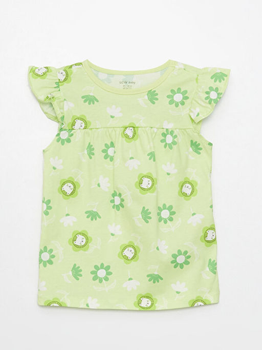 Bisiklet Yaka K?sa Kollu Desenli K?z Bebek Pijama Tak?m? - Waikiki фото 2