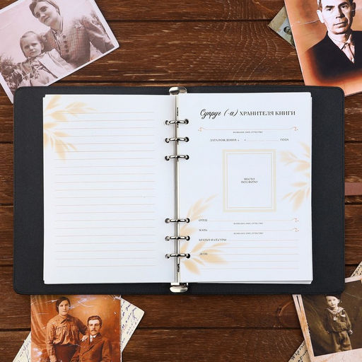 Родословная книга со встроенной флешкой 16 Gb «Наше фамильное дерево», 17.5×23 см.