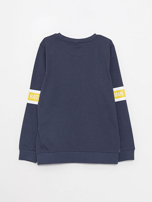 Bisiklet Yaka Batman Bask?l? Uzun Kollu Erkek ?ocuk Sweatshirt ve E?ofman Alt? - Waikiki фото 3