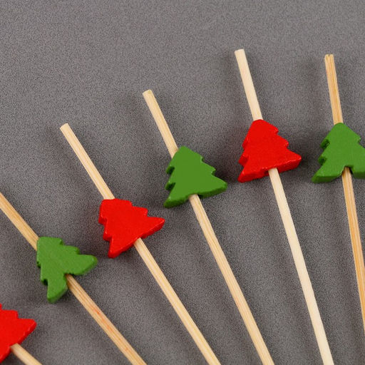 Цена за 2 шт. Шпажки для канапе новогодние «Ёлочки», в наборе 12 шт.