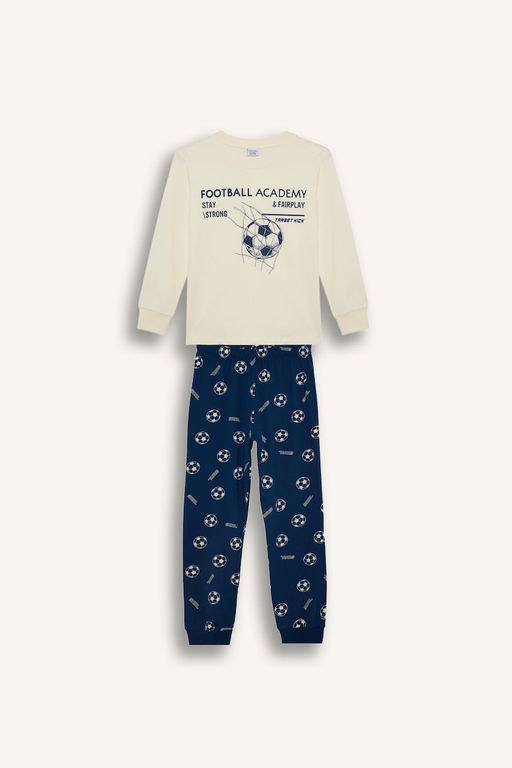 %100 Pamuk Hayvan Desenli 2li Pijama Tak_m_ Erkek Bebek - Defacto фото 7