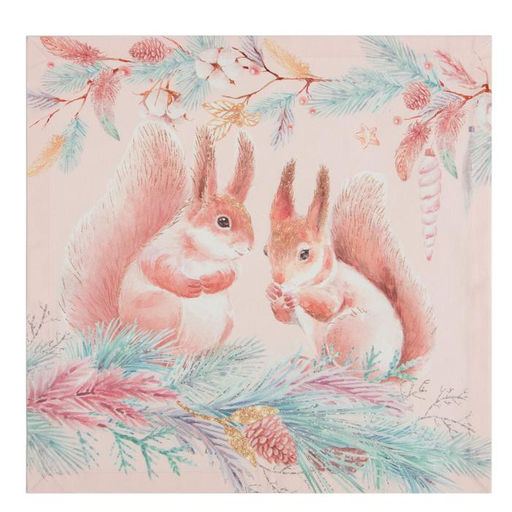 Набор новогодних салфеток Этель Pink magic, 40х40см - 4 шт, хлопок, саржа  фото 8