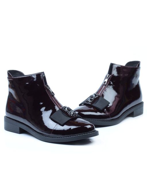 01-CA104-3 WINE Ботинки женские (натуральная кожа, байка) - No name фото 14