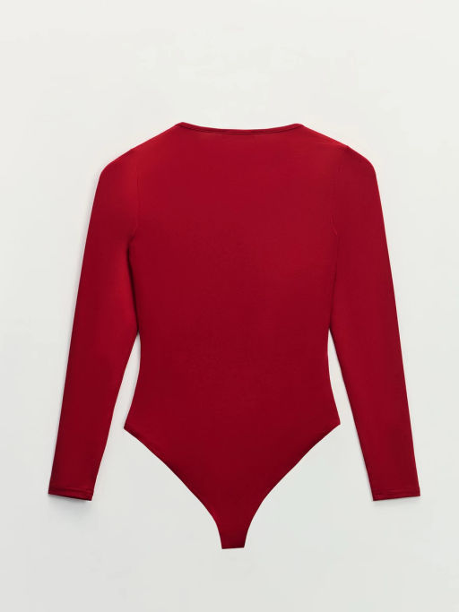 Боди с длинным рукавом и V-образным вырезом / Zarina