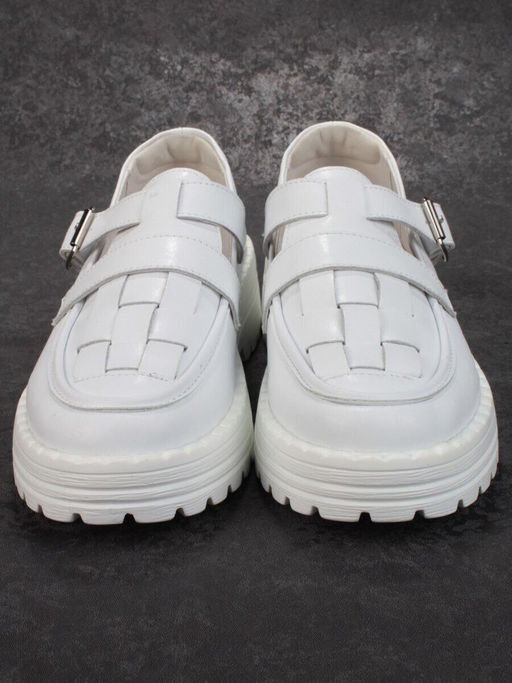 03-PDA165-1 WHITE Полуботинки женские (натуральная кожа)