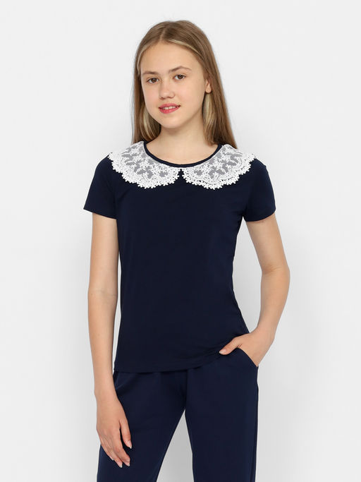 CRB wear/CWJG 63197-41 Джемпер для девочки,темно-синий/Ex.Cherubino