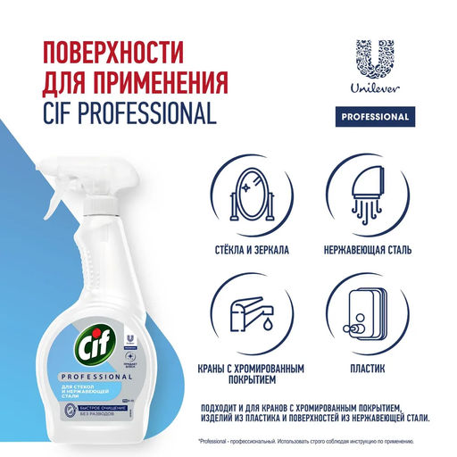 CIF чистящее средство для Стекол Профессиональный 500мл  фото 4