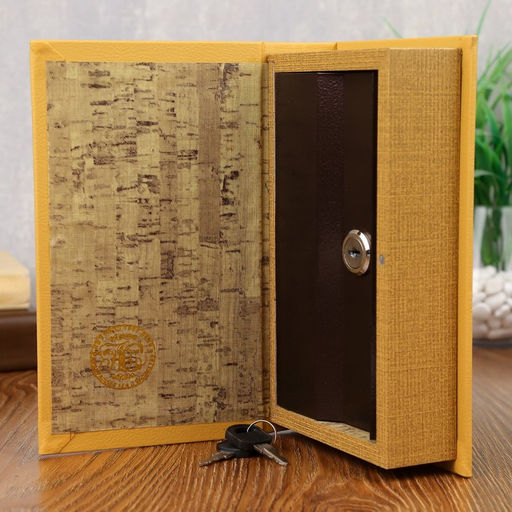 Шкатулка книга-сейф «Философия рыбалки», дерево и искусственная кожа, с замком, 21×13×5 см