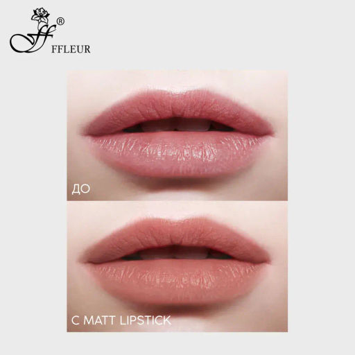 FFleur L480 Стойкая жидкая матовая помада Long Lasting 8H тон 01 Sweet peach  фото 4