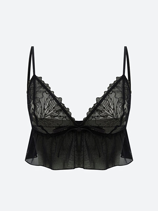 Balensiz Dolgusuz Dantelli Fantezi Bralet