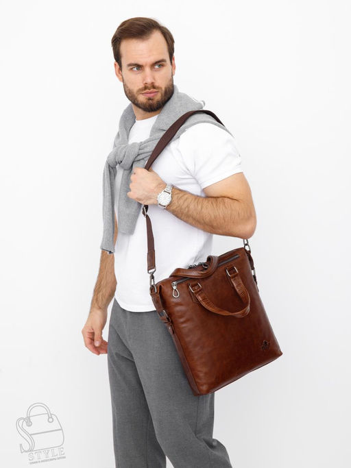 Сумка мужская кожаная 11885Z brown Zinimsk