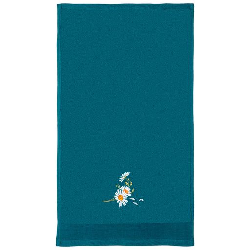ПОЛОТЕНЦЕ РОМАШКА,40х70СМ. МАХРА, БИРЮЗА,ВЫШИВКА,100 - Lefard фото 2