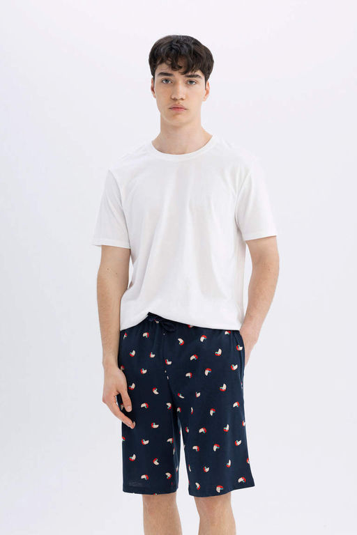 Regular Fit Desenli Cepli Sort Pijama Alt? - Defacto фото 3
