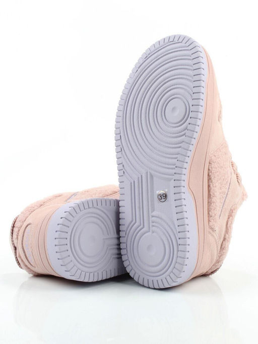 04-P124-2C PINK Кроссовки демисезонные женские (натуральная замша, искусственный мех)