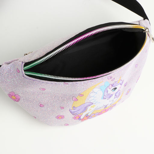 Сумка поясная детская на молнии «Выбражулька», сиреневая