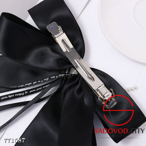 Атласная заколка для волос с бантом и лентой - Bruno фото 8