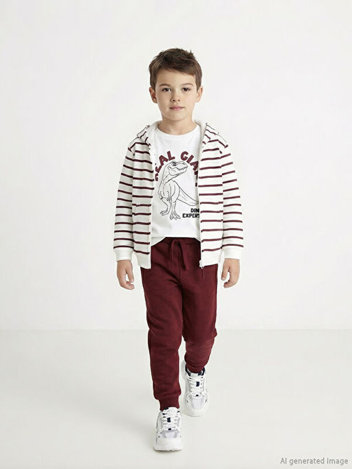 Dinozor Bask?l? Erkek ?ocuk Tak?m