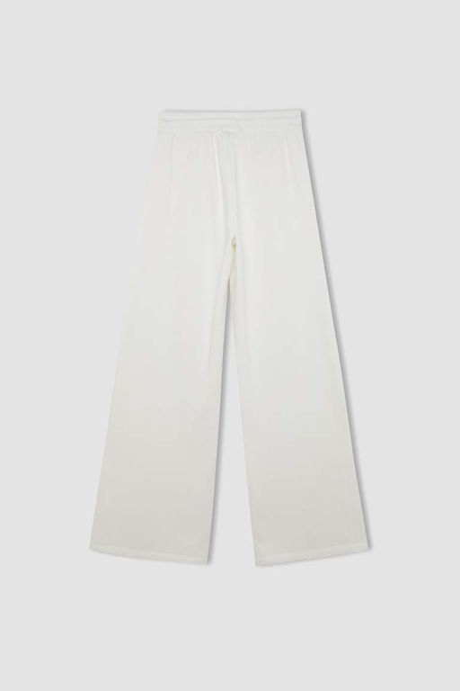 Стандартный крой, базовые спортивные штаны для бега с плоской талией, эластичные, широкие, длинные, из плотной ткани - Defacto фото 3