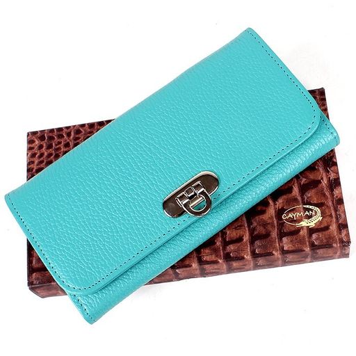 Портмоне женское Cayman-403л н/к, 2 отд, 10 карм, бирюза флотер (110) 166524  фото 4