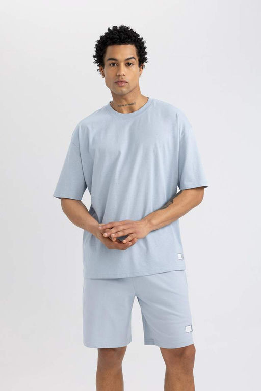 DeFactoFit Футболка Oversize с круглым вырезом и короткими рукавами с принтом  фото 6