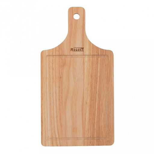 Доска разделочная деревянная Bosco 28х15х1,5 см, прямоугольная, с деревянной ручкой, дерево Гевея, Regent (Китай)