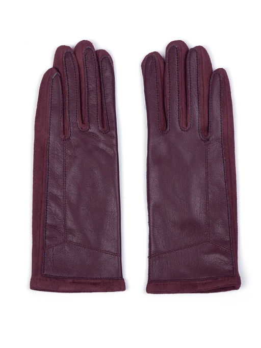 Перчатки трикотажные бордового цвета