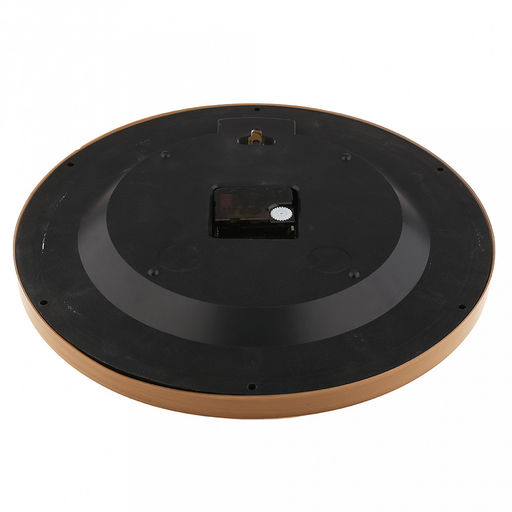 Часы настенные "Гран-маркиз" д31-33см, h5,4см, мягкий ход, циферблат белый; цифры арабские, черный; корпус пластик, бежевый "под дерево", в коробке (Китай)