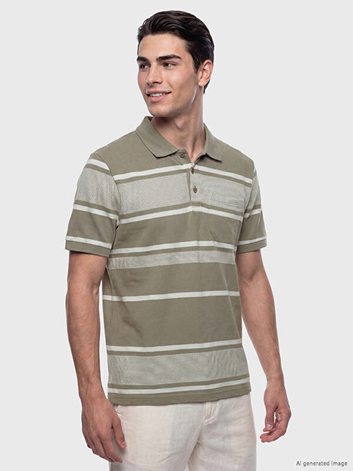 Polo Yaka ?izgili Erkek Ti??rt