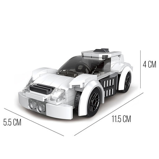 Конструктор блочный «Спорткар», 10 вариантов сборки, 209 деталей