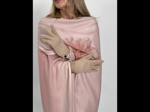 Палантин женский двухсторонний/Пион14