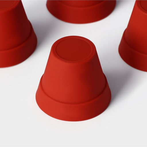 Формы для выпечки кексов Доляна Цветочные горшочки, силикон, 7?5.5 см, набор 6 шт., коричневые  фото 5