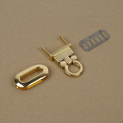 Цена за 2 шт. Застёжка для сумки, 3 1,5 см, цвет золотой - Арт узор фото 3