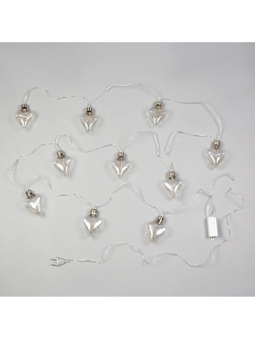 Гирлянда Нить 3 м с насадками Лампочки сердца, IP20, прозрачная нить, 80 LED, свечение мульти, 8 режимов, 220 В - Luazon lighting фото 8