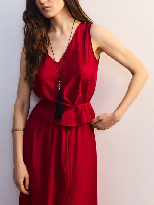 Блуза из вискозы с треугольным вырезом ZR2605012009-77 / Zarina