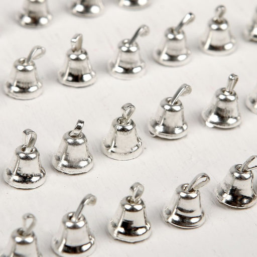 Колокольчик для рукоделия, набор 40 шт., размер 1 шт. — 0.6 см, серебряный