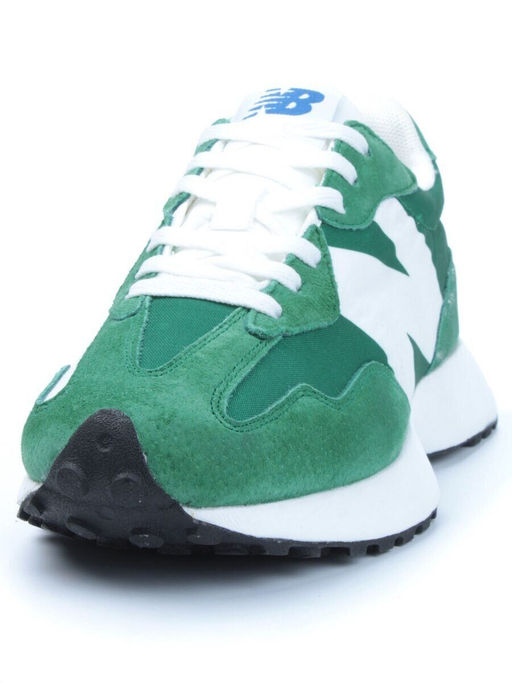 03-A327-11 GREEN Кроссовки мужские (натуральная замша, текстиль)